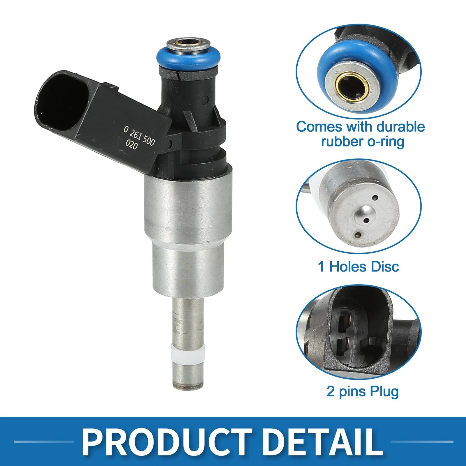 Set of 4 Fuel Injectors No.06F906036A for Audi A6 C6 2.0TFSI (2005–2011)