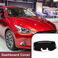 Dashboard Cover Mat for Mazda 2 Demio (2007–2014) Sun Protector Black Red