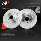 Set of 6 Drilled Brake Rotors & Pads for Honda CR-V (2017–2023) HR-V (2023)
