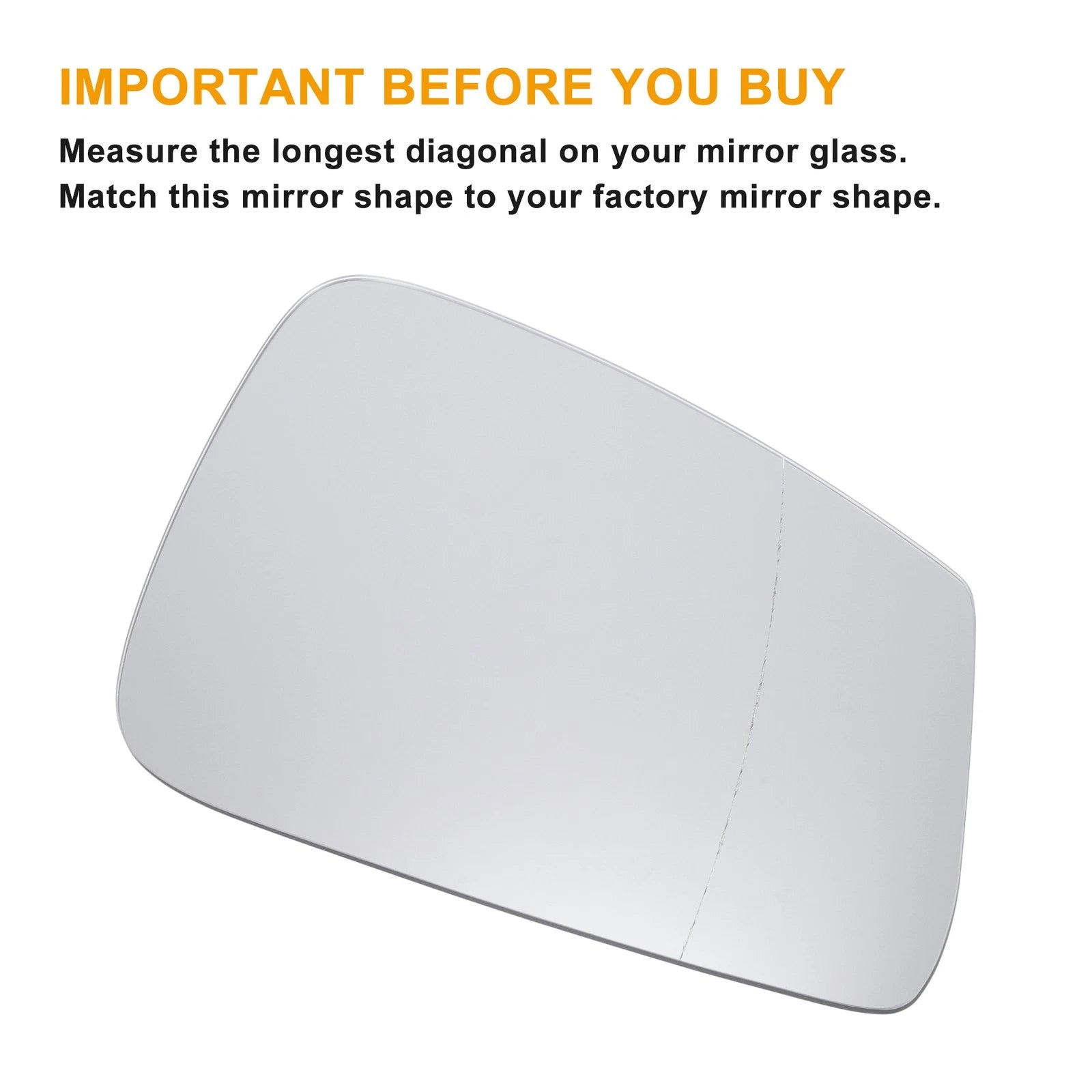 Right Side Heated White Mirror Glass for BMW 1 Series F20 F21 (2011–2019)