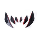 6Pcs Front Bumper Lip Spoiler Fins Canards Splitters for Universal Fit