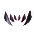 6Pcs Front Bumper Lip Spoiler Fins Canards Splitters for Universal Fit