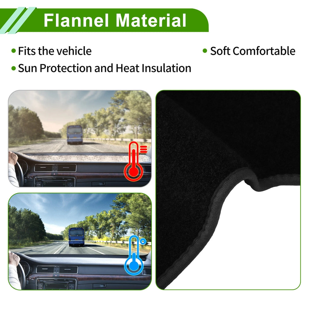 Dashboard Cover for Mitsubishi Delica Mini B34A B35A B37A B38A (1986–1994) Black Flannel