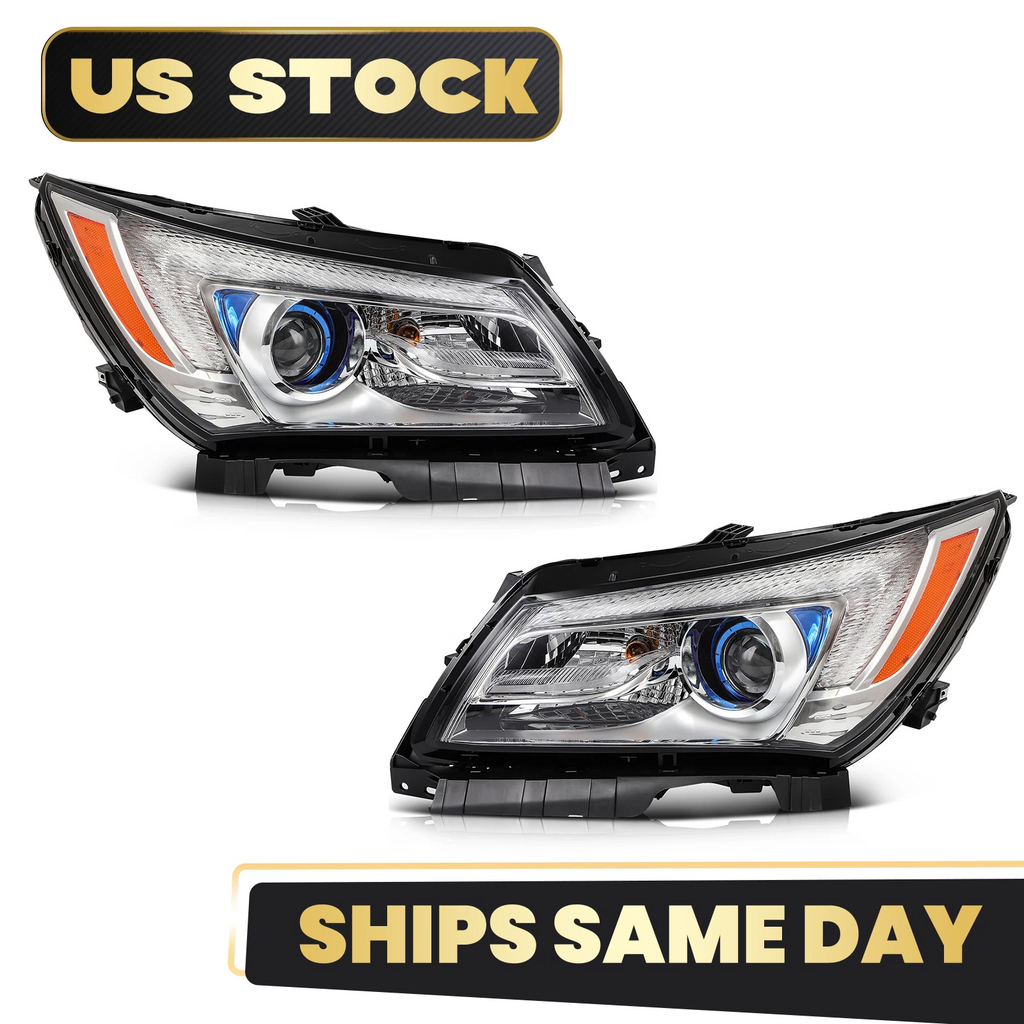 Halogen Headlight Pair for Buick LaCrosse (2014–2016) w/o Bulbs, LED DRL