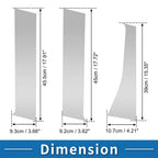 Set of 6 Door Pillar Window Trim for Mitsubishi Outlander (2011–2014) Silver Tone