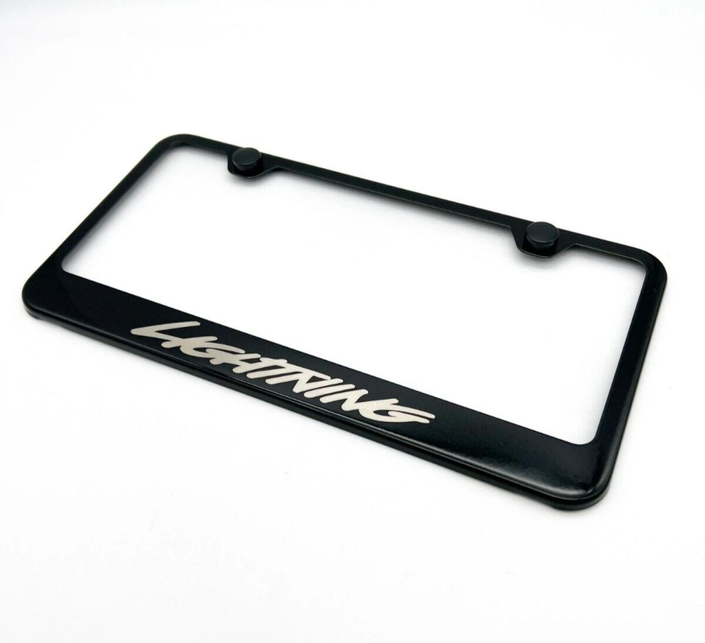 License Plate Frame Black Stainless for Ford F-150 Lightning (2022–2024)