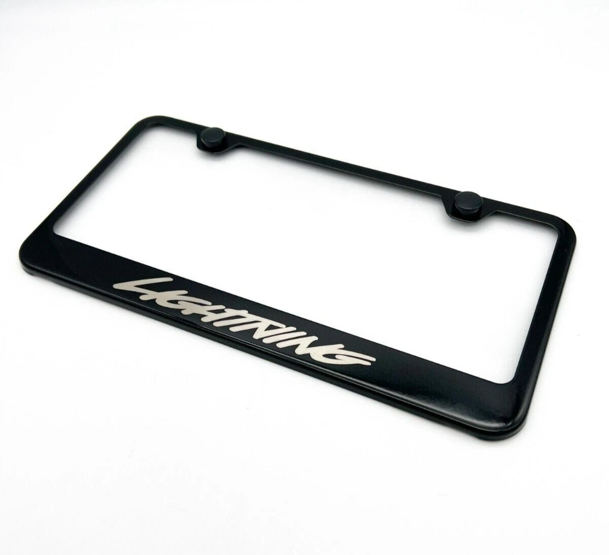 License Plate Frame Black Stainless for Ford F-150 Lightning (2022–2024)