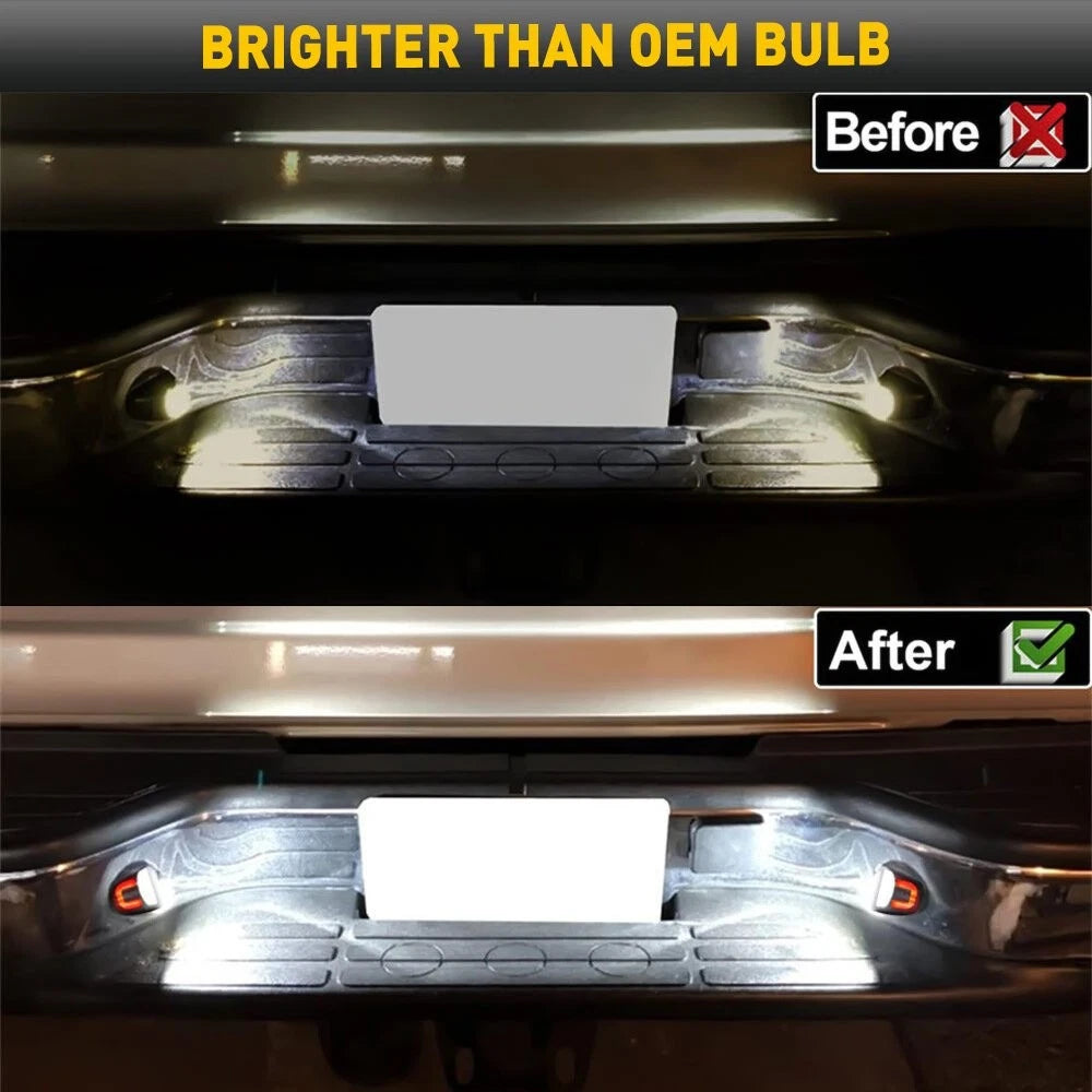 Set of 2 REDSMD Tube LED License Plate Tag Light for GMC Sierra 1500 2500