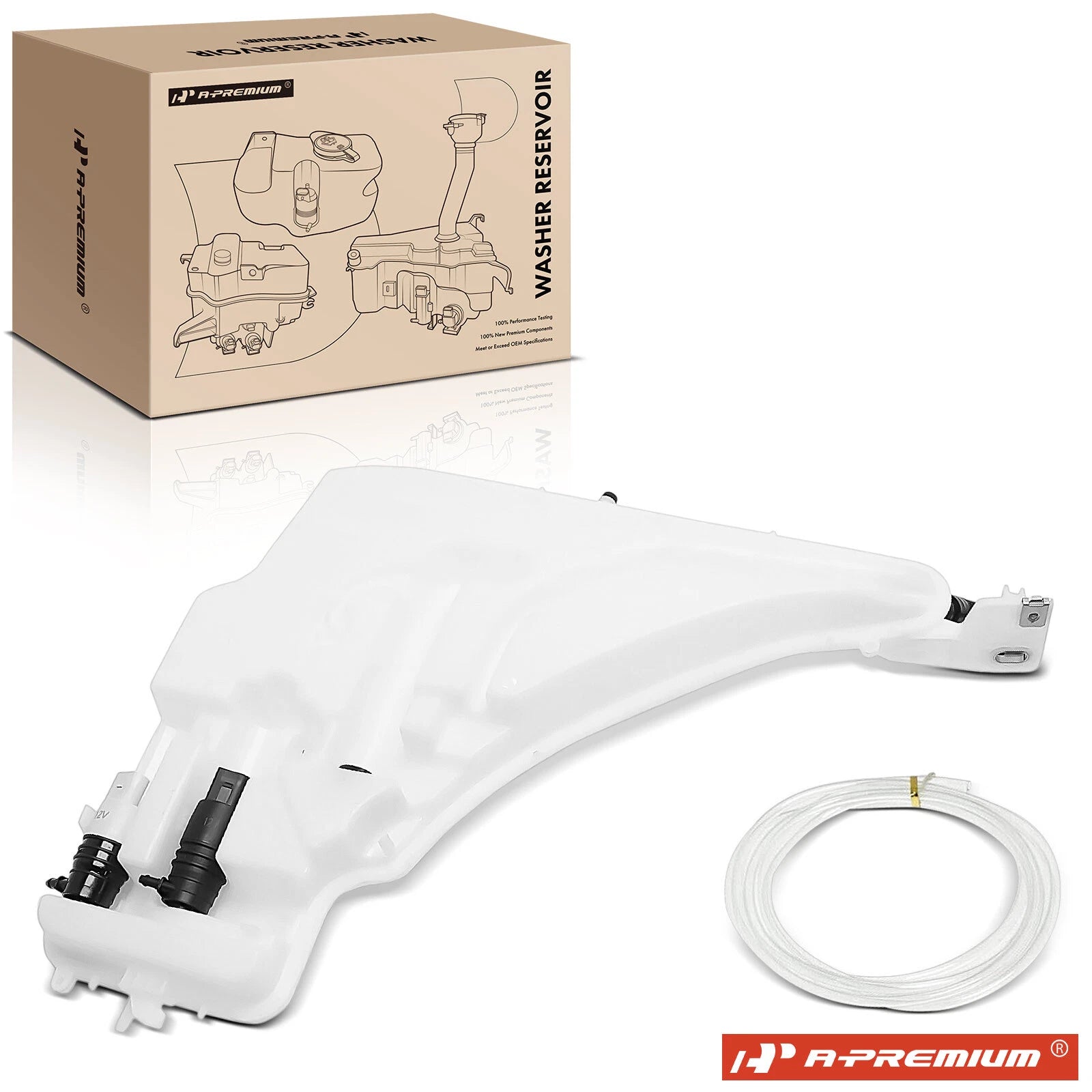Windshield Washer Reservoir with Pump & Cap for BMW 330i xDrive (2017–2019)