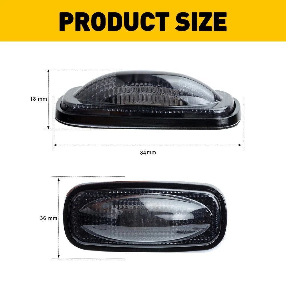 4X LED Light for Dodge Ram 3500 (2003â2009) Smoked White Side Fender Marker
