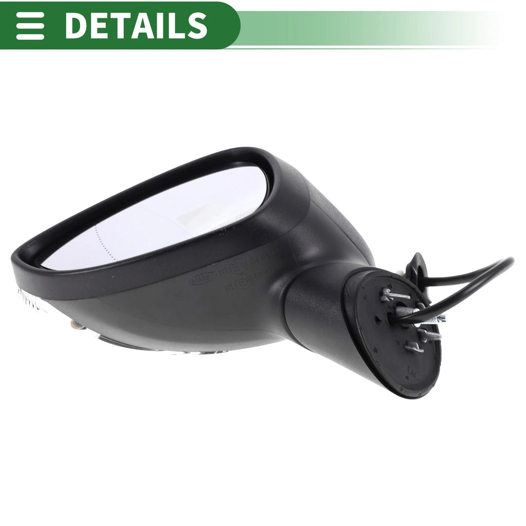 Left Side Door Mirror for Ford Fiesta MK7 (2013–2017) Manual Folding Black