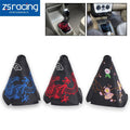 Leather Shift Knob Cover for Car with Black Stitches