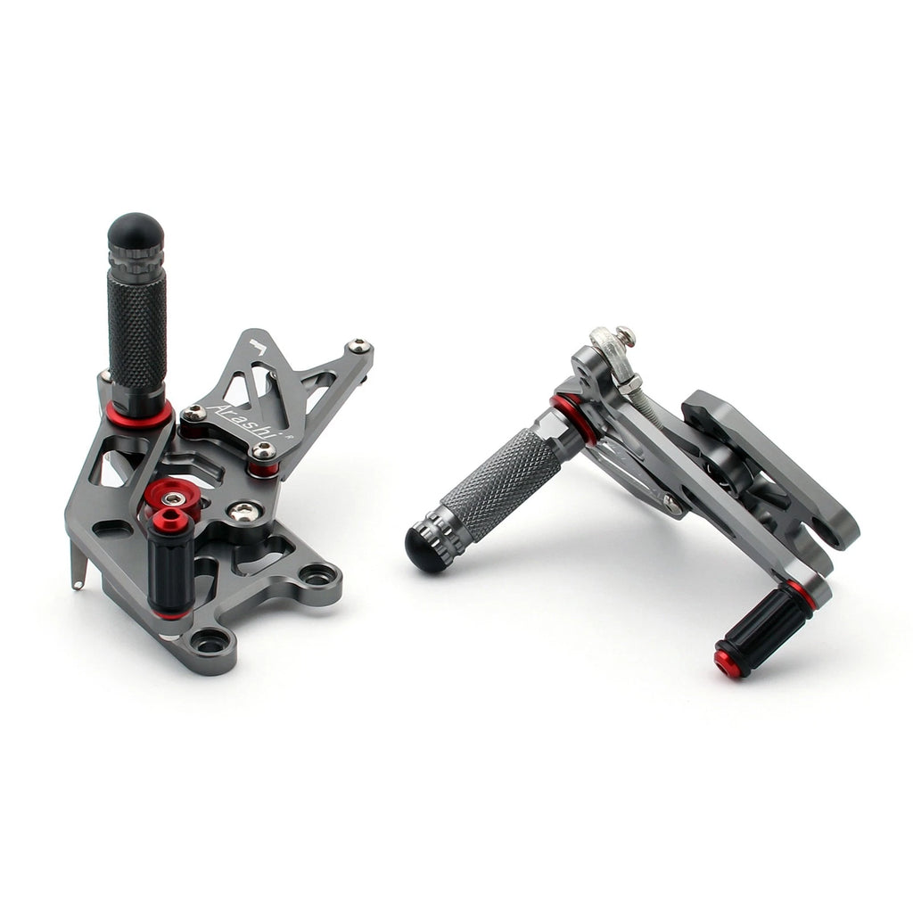 Rearset Foot Pegs for Honda CBR600RR (2007–2008) Gray