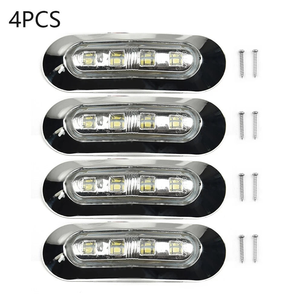 Set of 4 LED Courtesy Lights for Marine/Boat (12-24V)