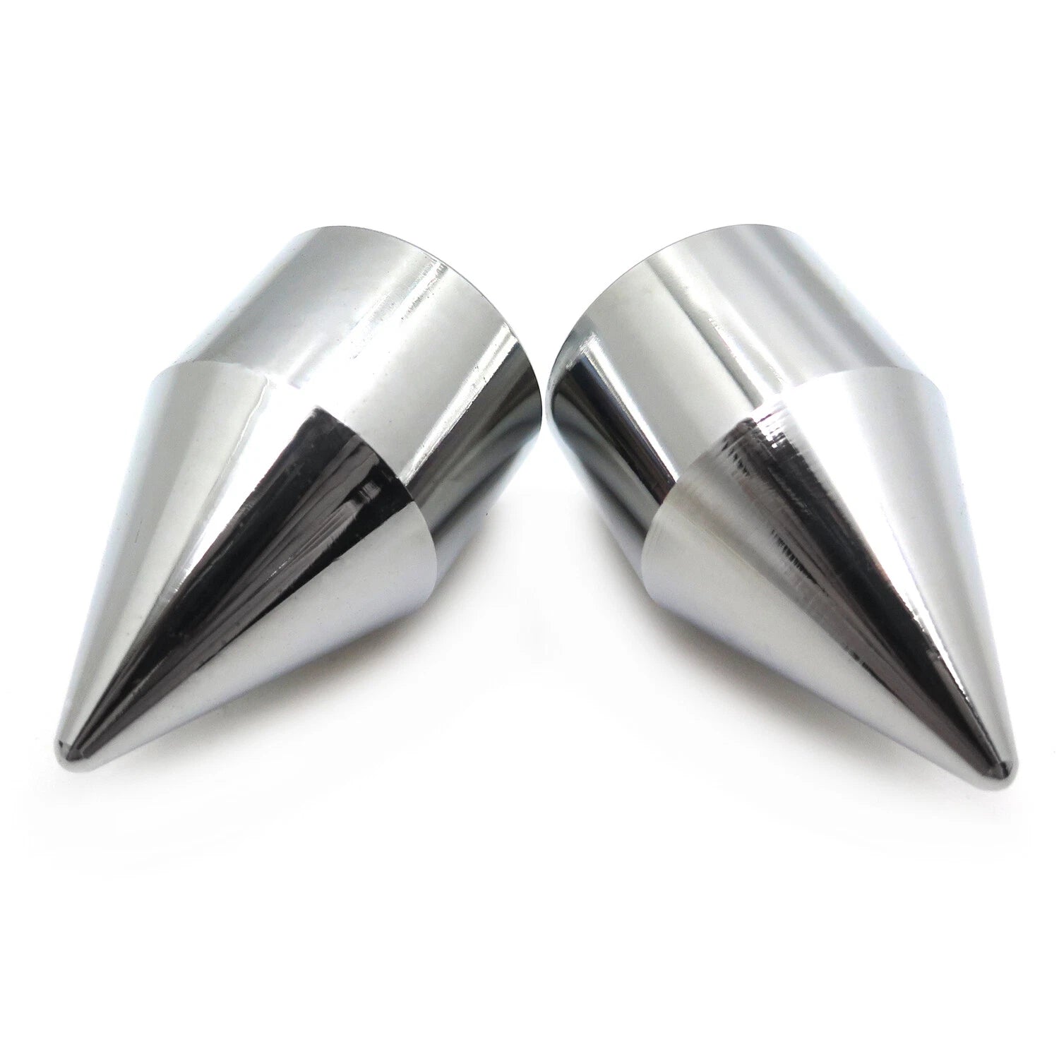 Set of 2 Chrome Cone Left Right Handle Bar Ends for Honda CBR (1993–2007)