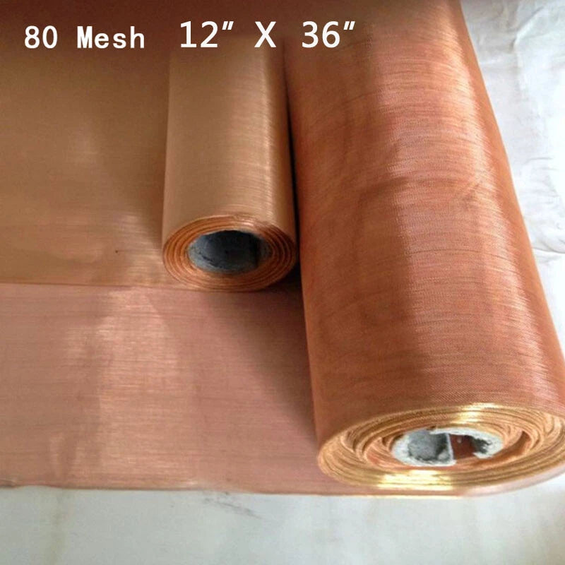 12X 36 Copper Filters Screen 80 Mesh 200-Micron Dry Sift Woven Wires