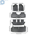 Set of 4 All Weather Black Floor Mats for Toyota Highlander (2008–2013)