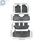 Set of 4 All Weather Black Floor Mats for Toyota Highlander (2008–2013)