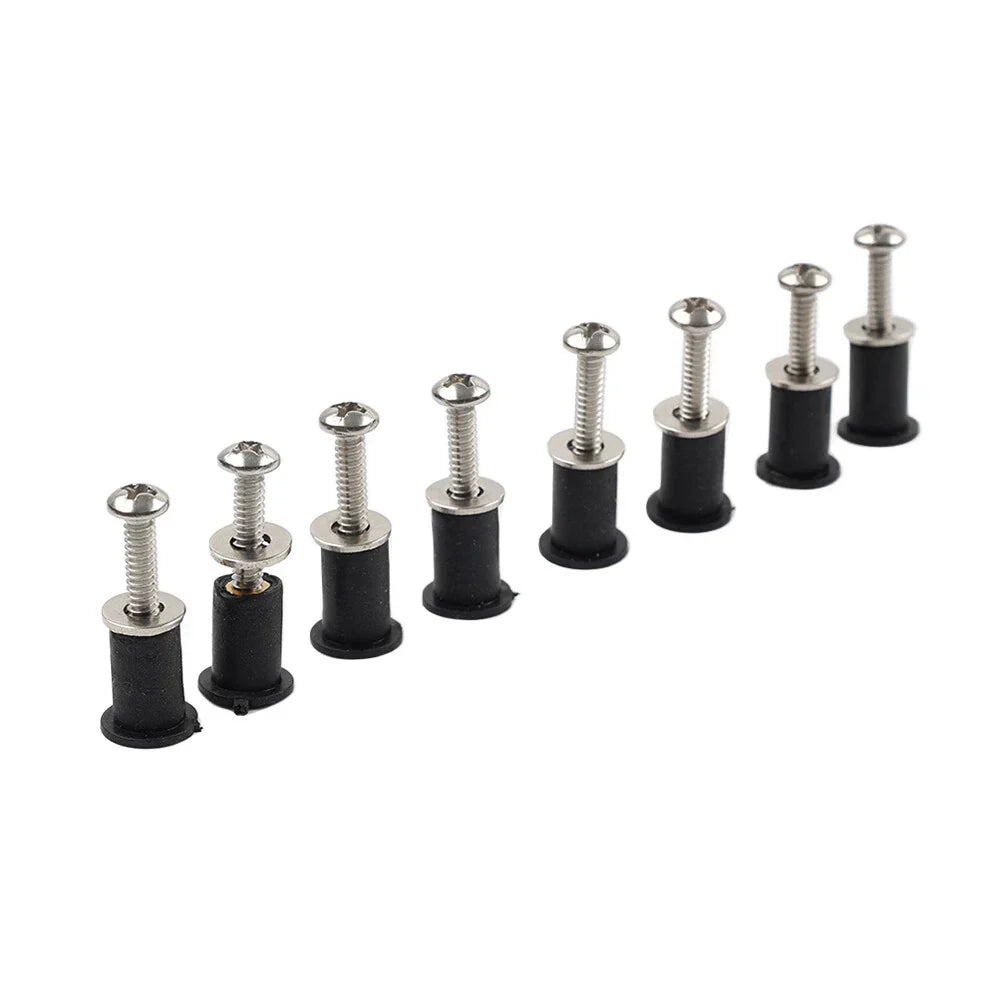 8PCS Headlight Bucket Nacelle Well Nut Kit for Harley
