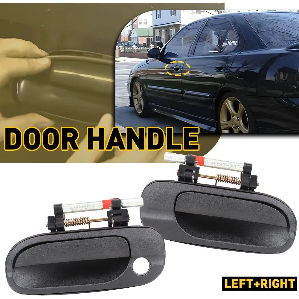 Set of 2 Outside Door Handles for Nissan Sentra (2000–2006) - Smooth Black