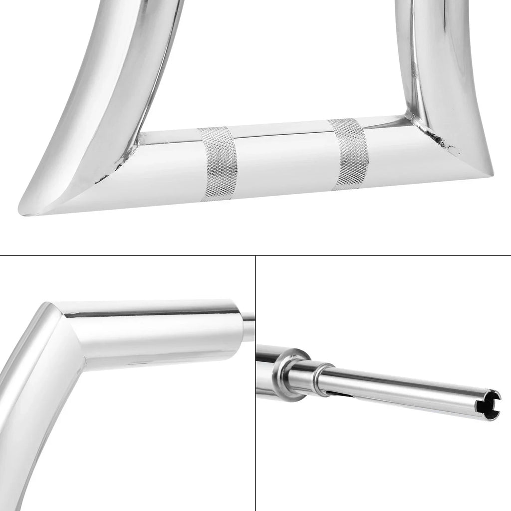 18" Rise 2" Hanger Bar Handlebar for Harley Softail Fatboy Chrome