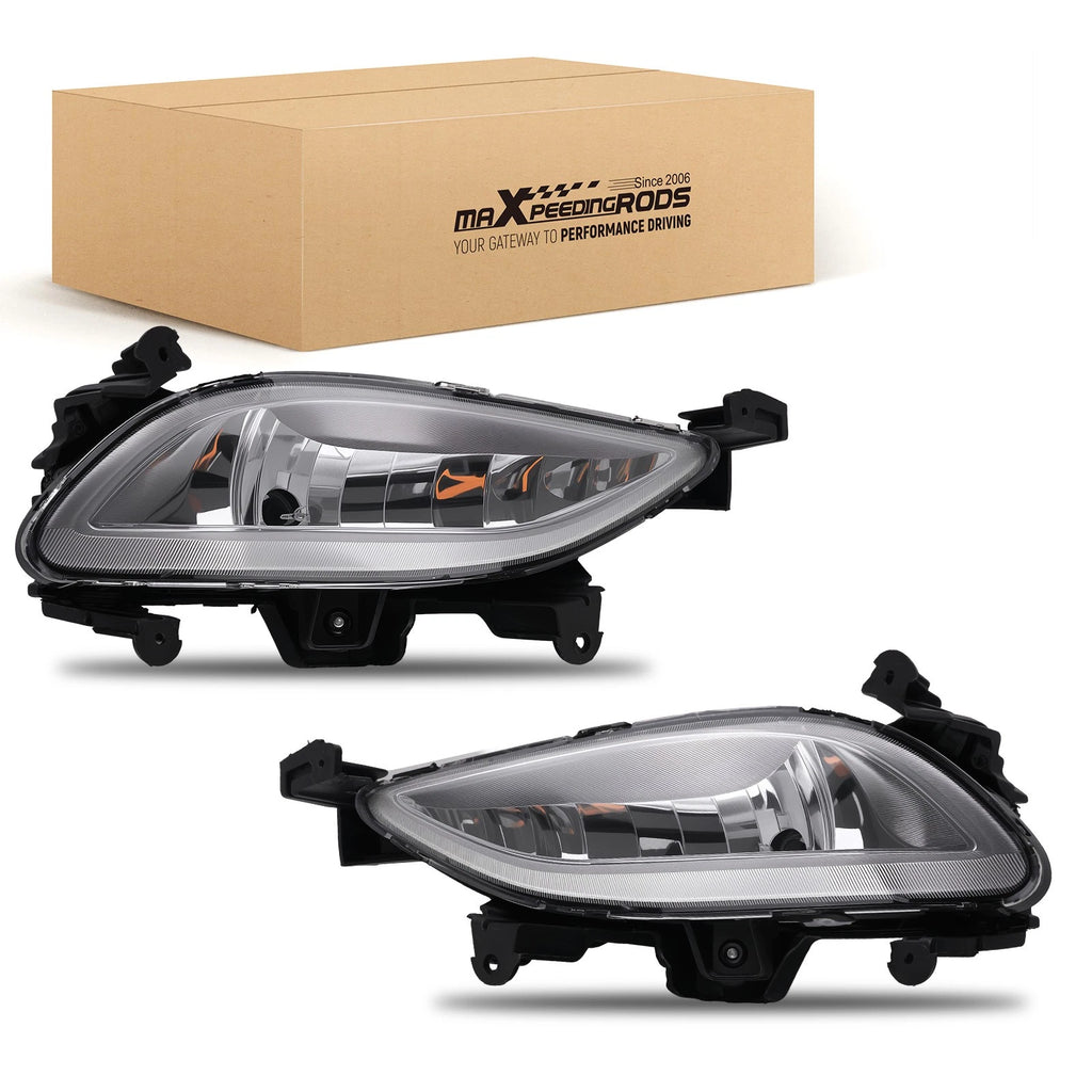 2X Front Bumper Fog Driving Lights Clear for Hyundai Sonata (2011–2013)