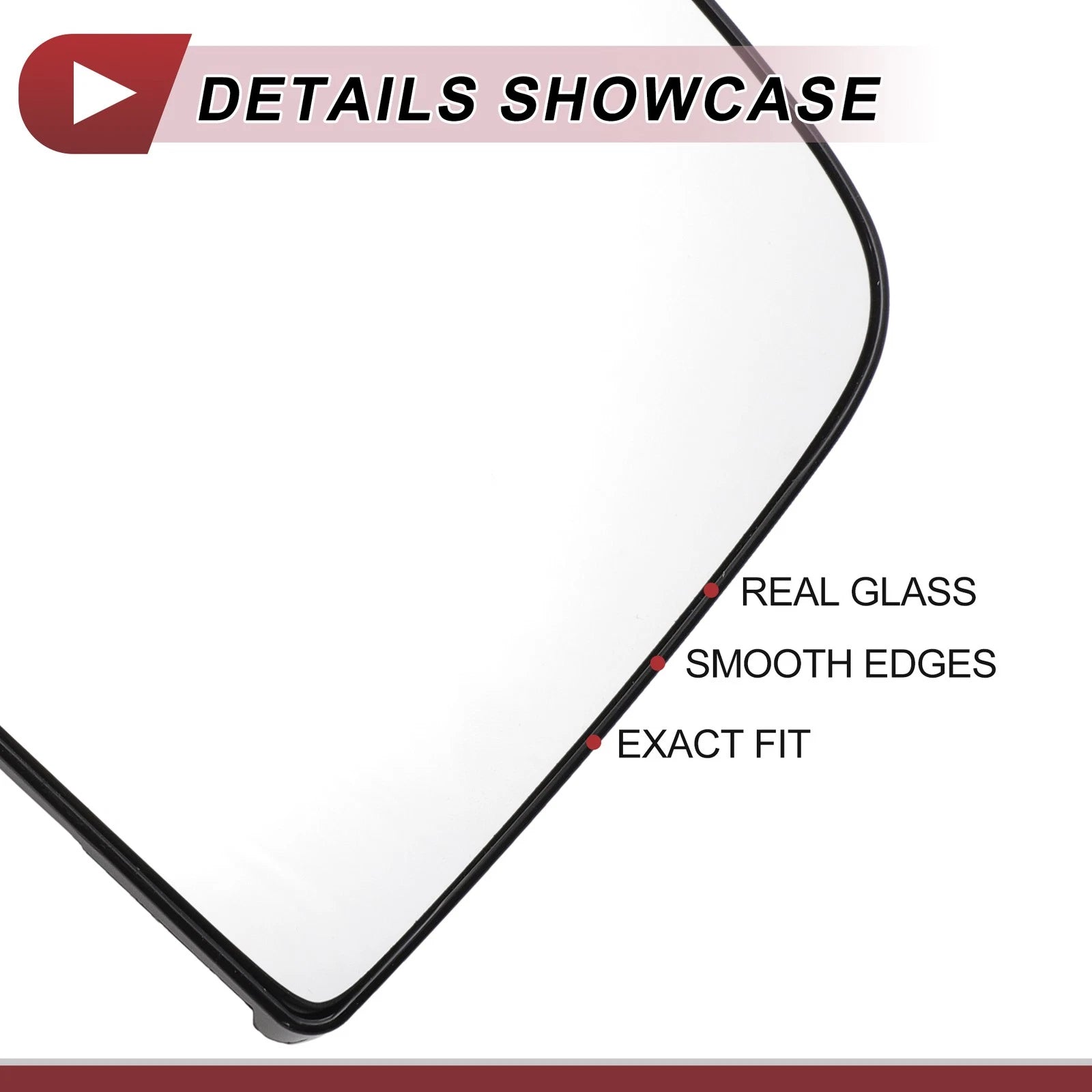 Driver Side Upper Mirror Glass Replacement for Chevrolet Express (2003–2023)