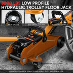 1.5 Ton Hydraulic Floor Jack for Universal Use (3000 lbs Capacity)