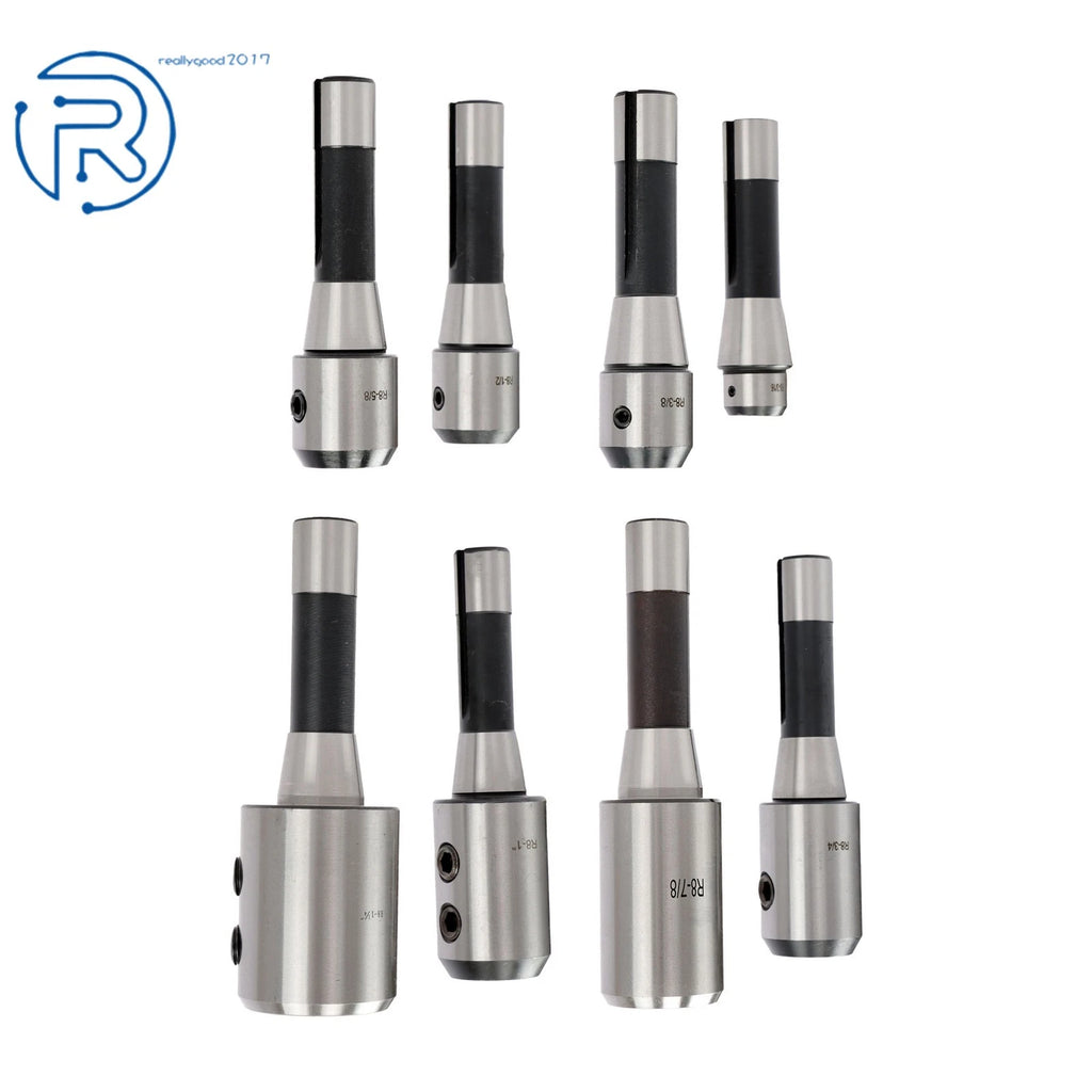 8Pcs End Mill Holder Set 3/16" to 1-1/4" for R8 (Fits )