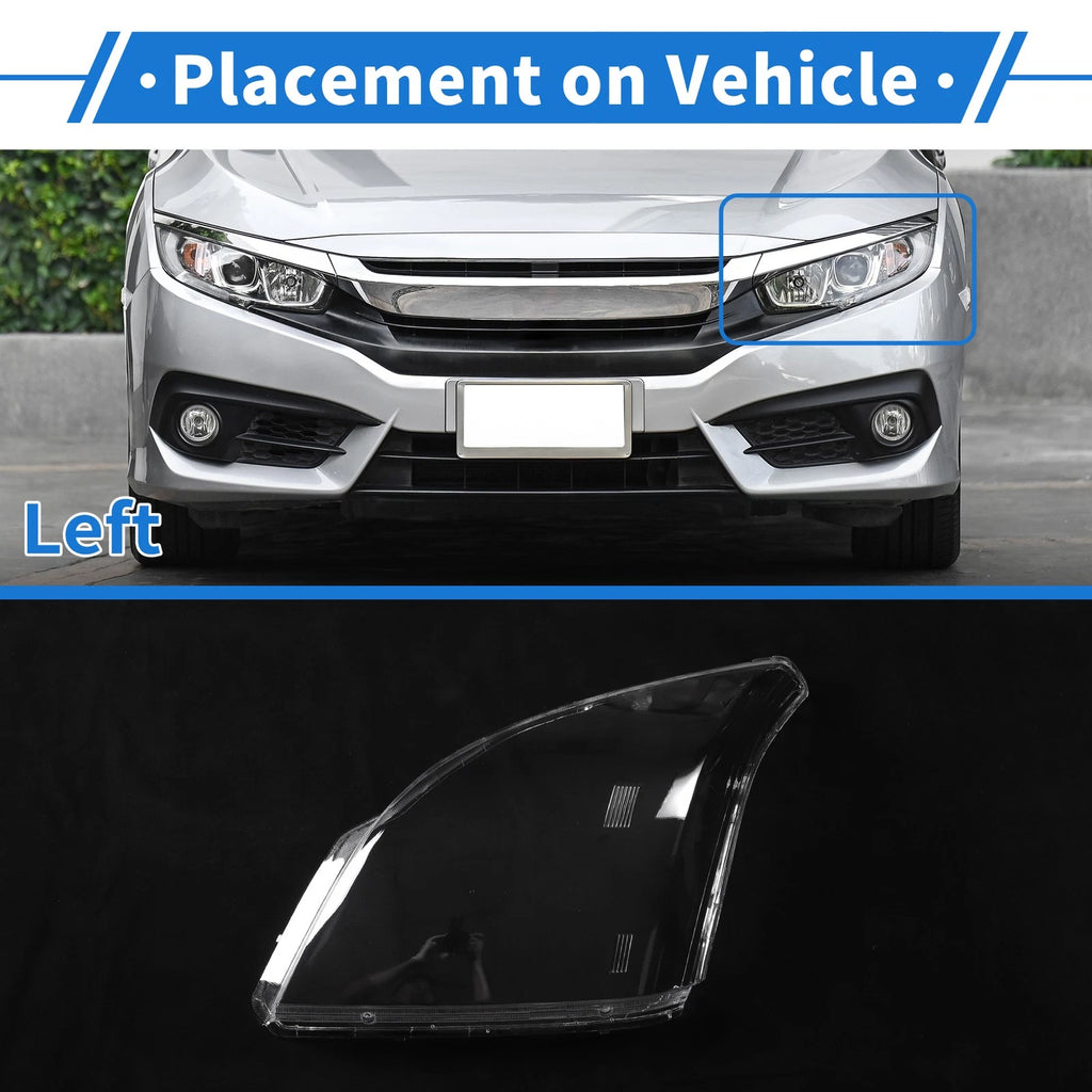 Headlight Lens Cover for Toyota Prado (2003–2009) PC Clear