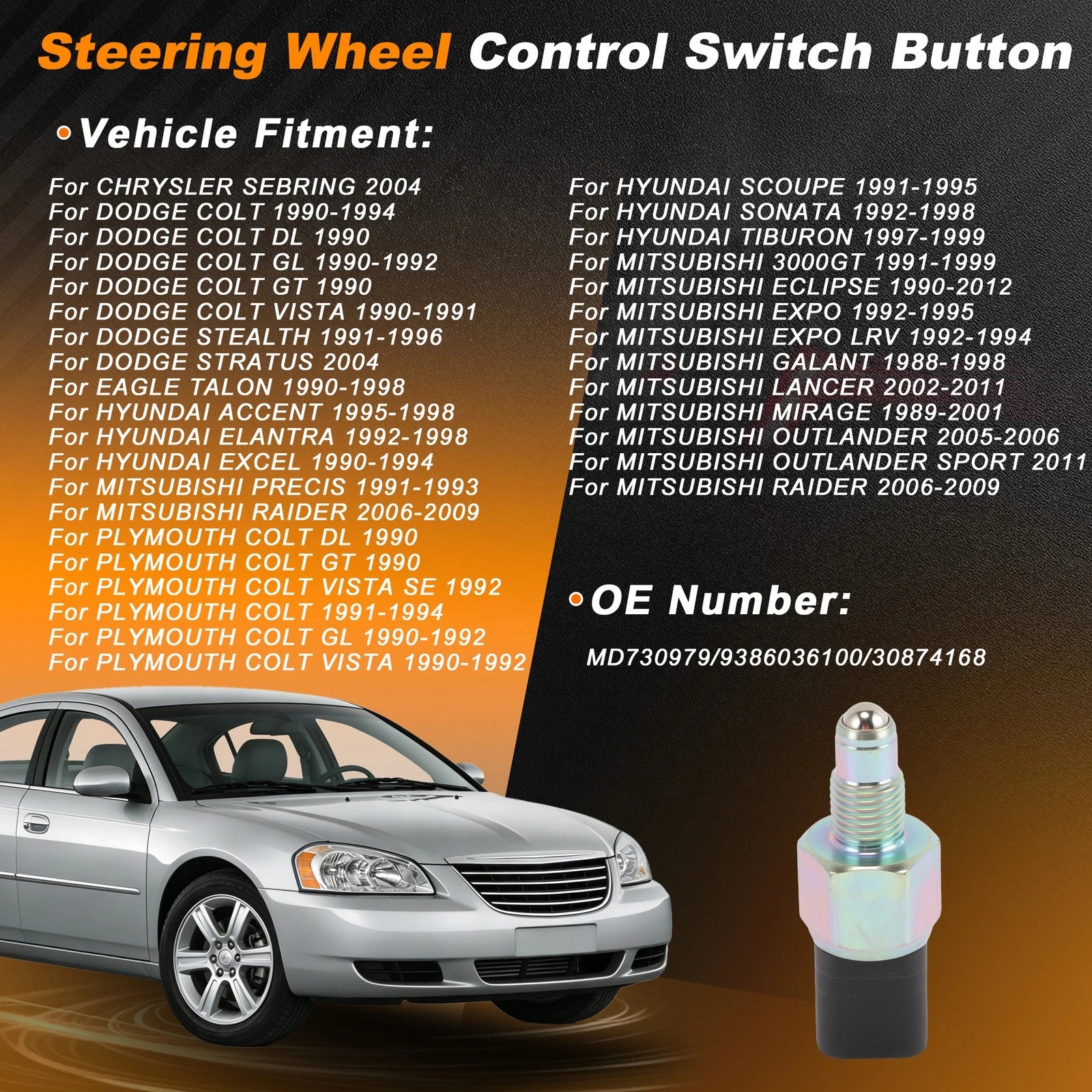 Backup Light Switch for Chrysler Sebring (2004) MD730979