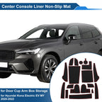 18 Pcs Non-Slip Mat for Hyundai Kona Electric EV (2020–2022) PVC Red