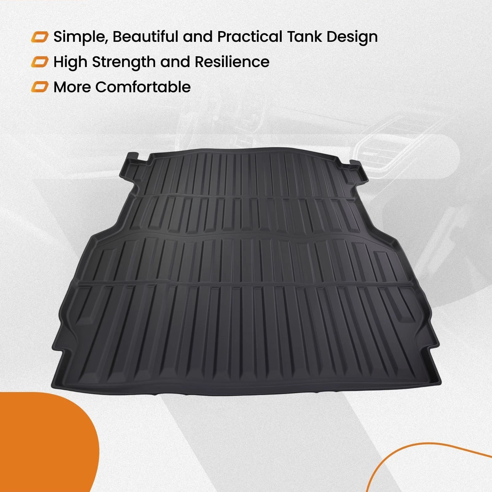 Bed Liner Mat for Honda Ridgeline 5.3Ft (2017–2025) TPE Anti-Slip Waterproof