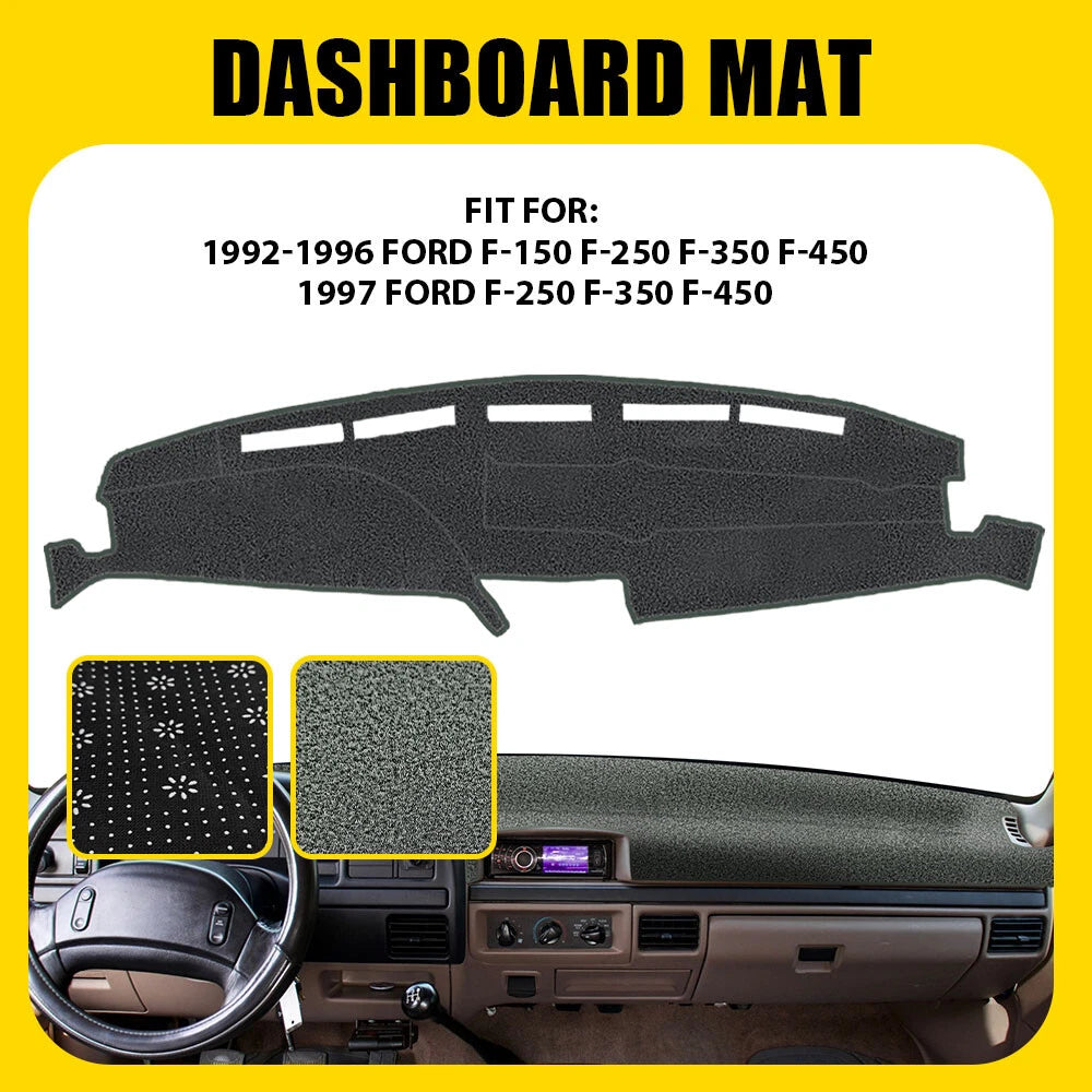 Dashboard Cover for Ford F150 F250 F350 (1992–1996) Gray