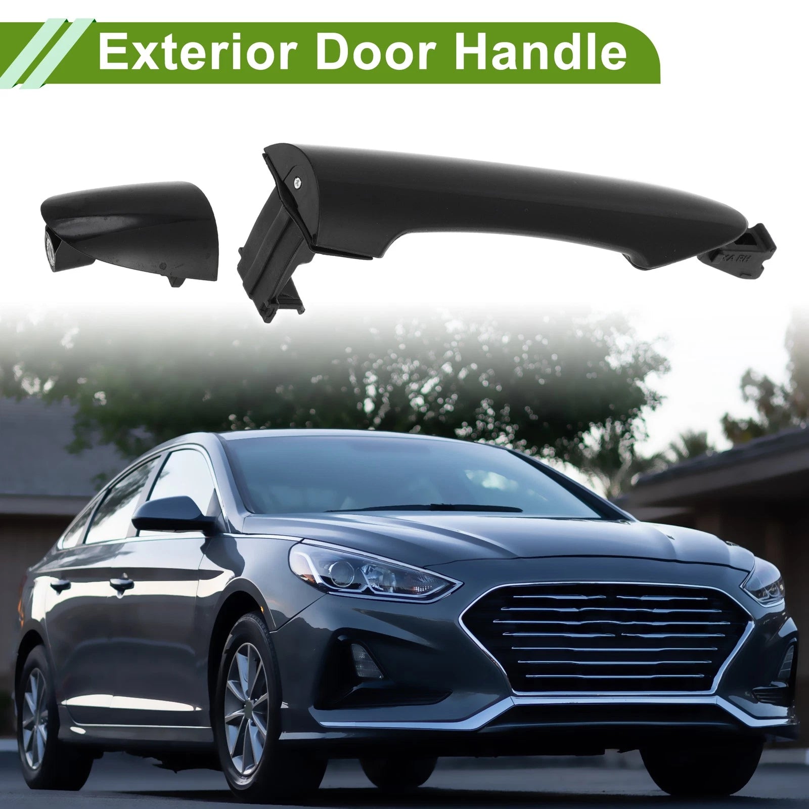 Exterior Door Handle for Kia Picanto (2011–2016) Black Rear Right