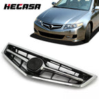 Front Bumper Upper Grille with Chrome Molding for Acura TSX (2006–2008)
