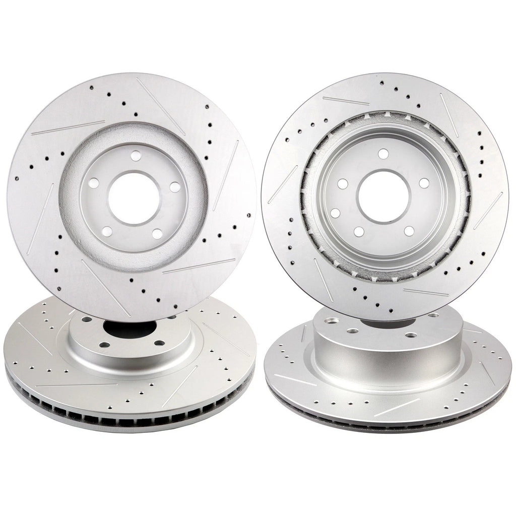 Drilled Slotted Brake Rotors for Infiniti EX35 G37X M35 Q40 350Z Maxima