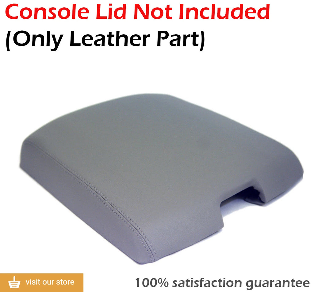 Center Console Armrest Cover for Dodge Ram (2009–2016) Gray Leather Synthetic