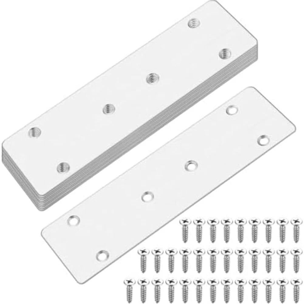 10 Pack Stainless Steel Flat Connectors for Furniture and RV Boat