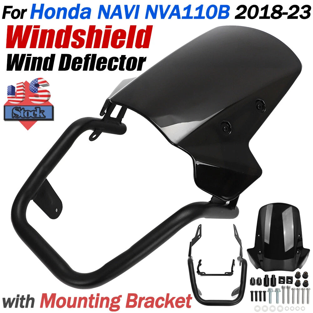 Windshield Deflector with Mount Bracket for Honda NAVI NVA110B (2018–2023)