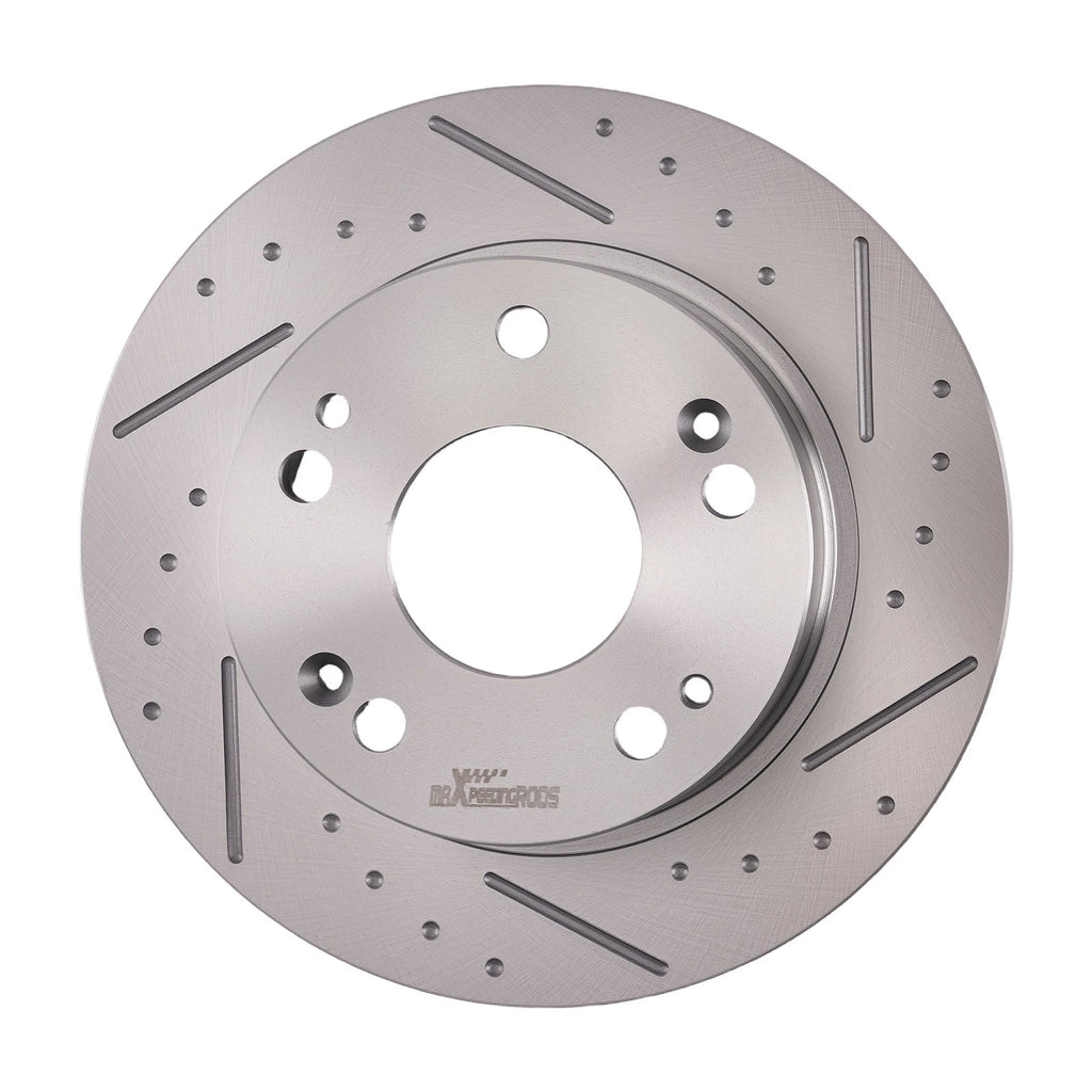 Rear Drilled Slotted Brake Rotors & Pads for Honda Accord (2003–2007)