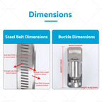 304 Stainless Steel Worm Clamp Hose Clamps Set of 4 Adjustable