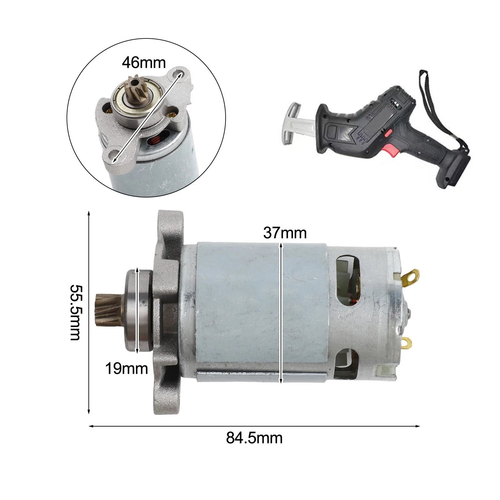 21V Rechargeable Saw Motor for Saber and Reciprocating Saws