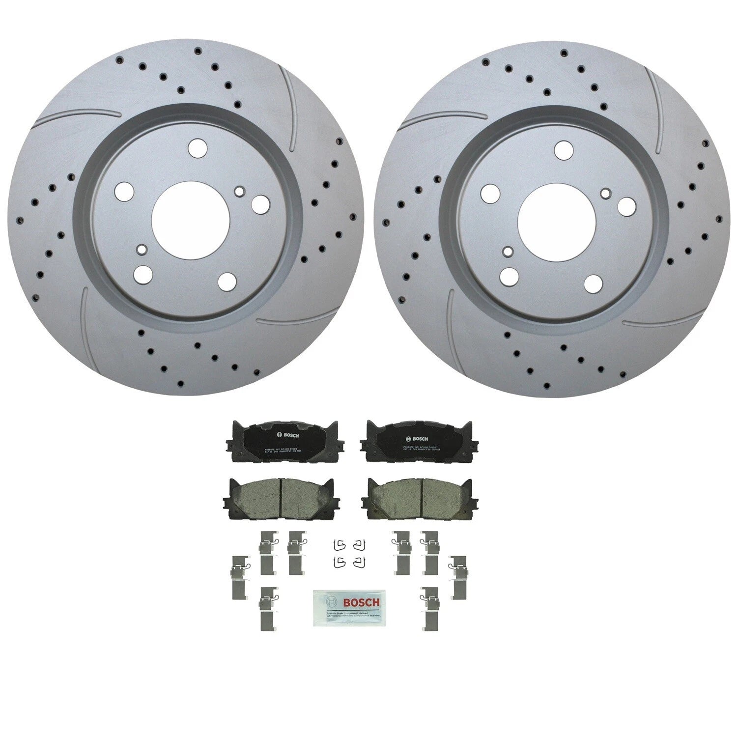 Front Brake Kit for Toyota ES350, Avalon, Camry (2007–2019) - 296mm Disc Rotors, Ceramic Pads
