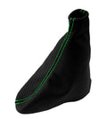 E Brake Boot Cover for Ford Mustang (2010–2014) Carbon Fiber Green Stitch