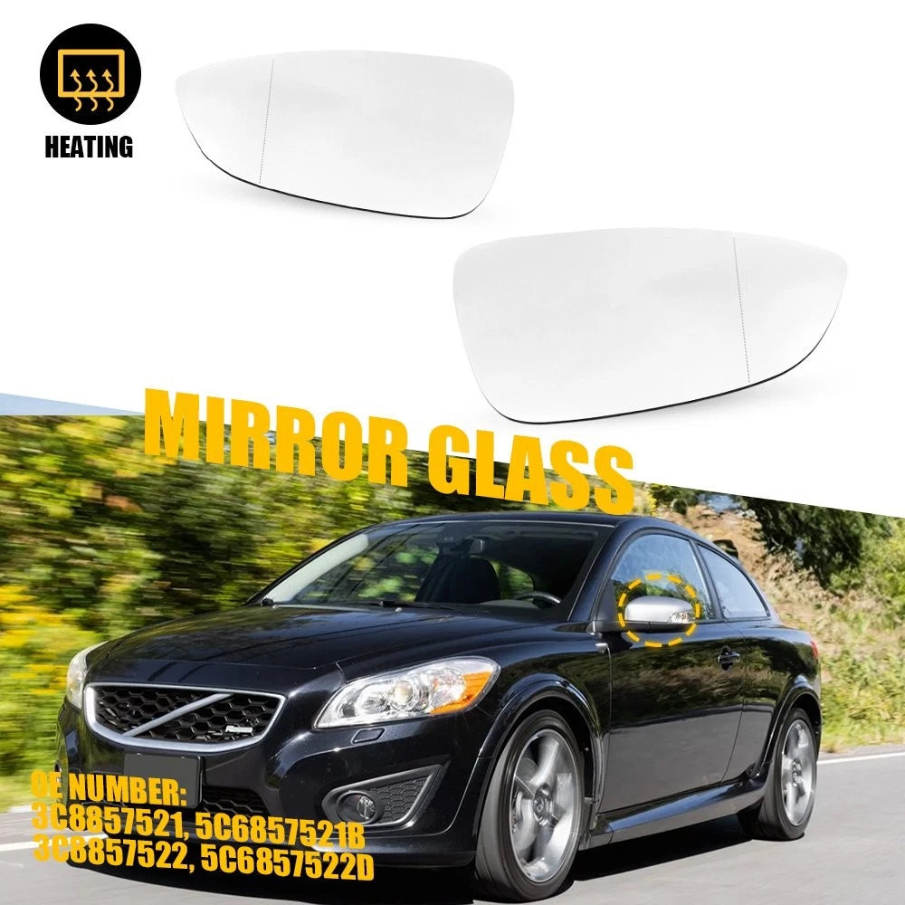 Heated Blind Spot Mirror Glass for Volkswagen CC Eos (2009–2017)