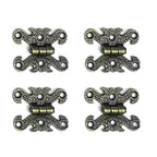 Set of 4 Zinc Alloy Hinges for Vintage Applications