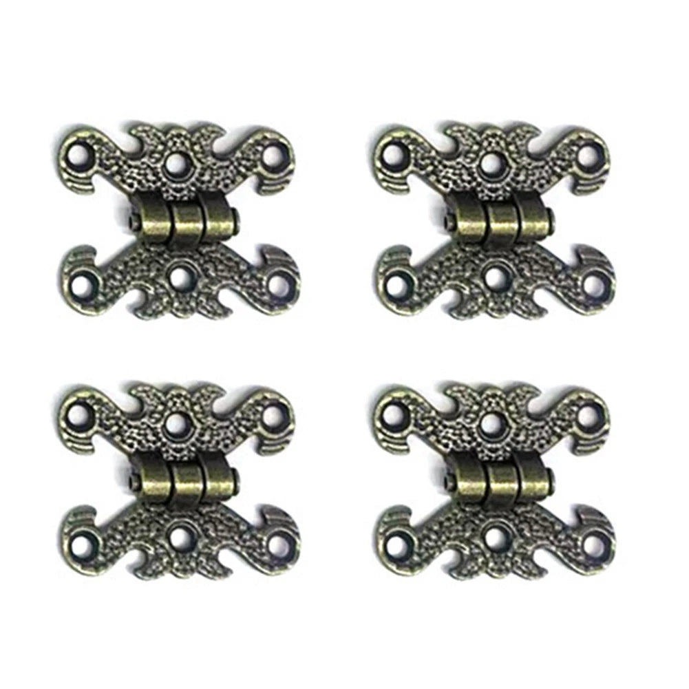 Set of 4 Zinc Alloy Hinges for Vintage Applications