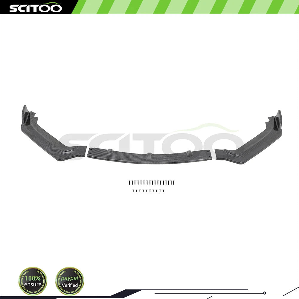 Carbon Fiber Print Front Bumper Lip Spoiler for Infiniti Q60 (2017–2023)