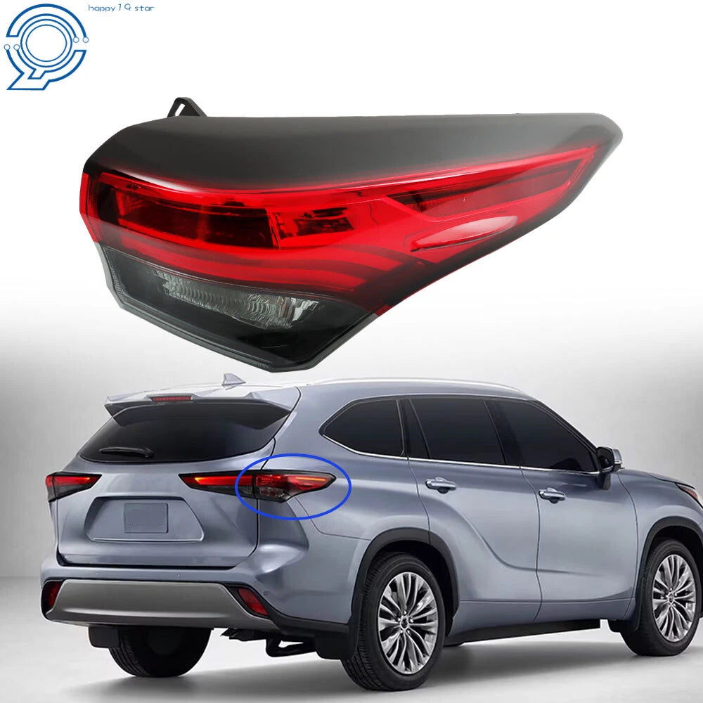 Right Passenger Outer Rear Tail Light for Toyota Highlander (2020–2022)